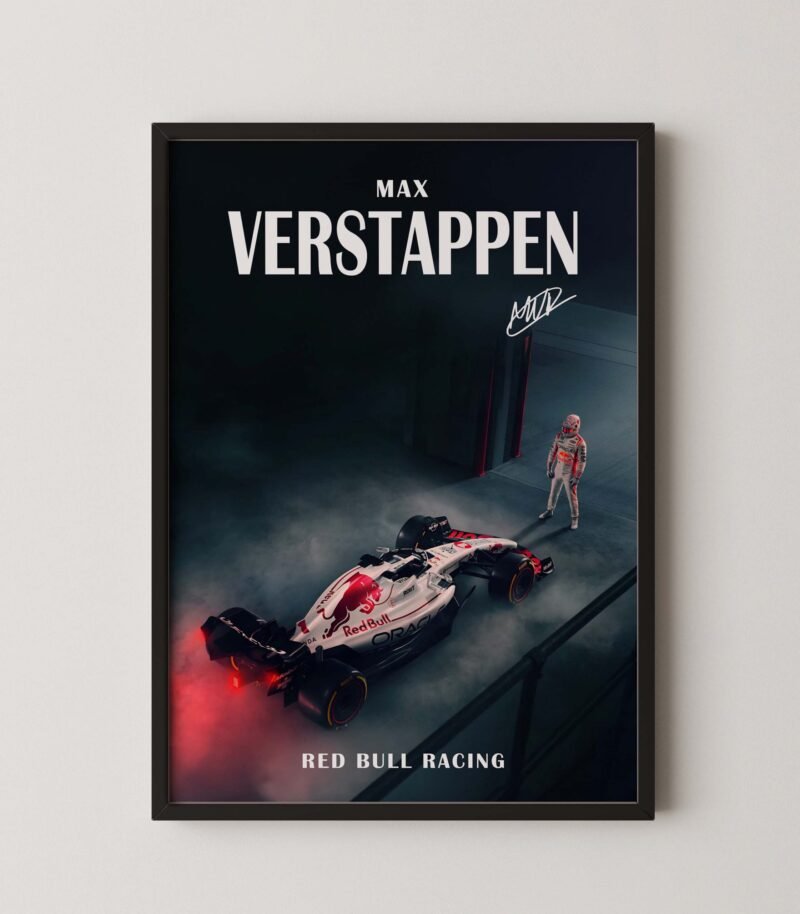 F1 Red Bull Max Verstappen Cinematic Wall Art