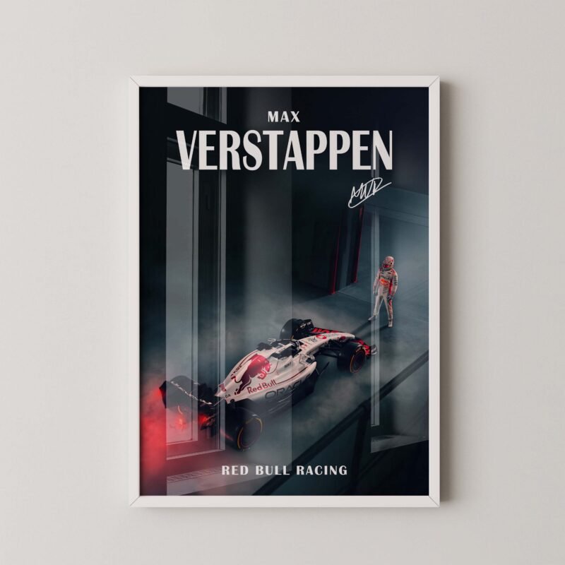 F1 Red Bull Max Verstappen Cinematic Wall Art