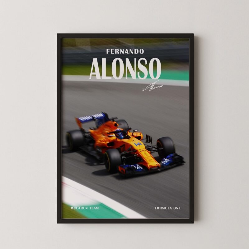 Formula 1 mclaren fernando alonso poster