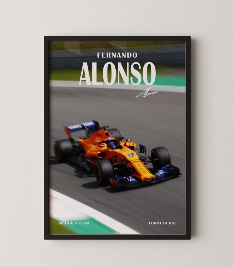 Formula 1 mclaren fernando alonso poster