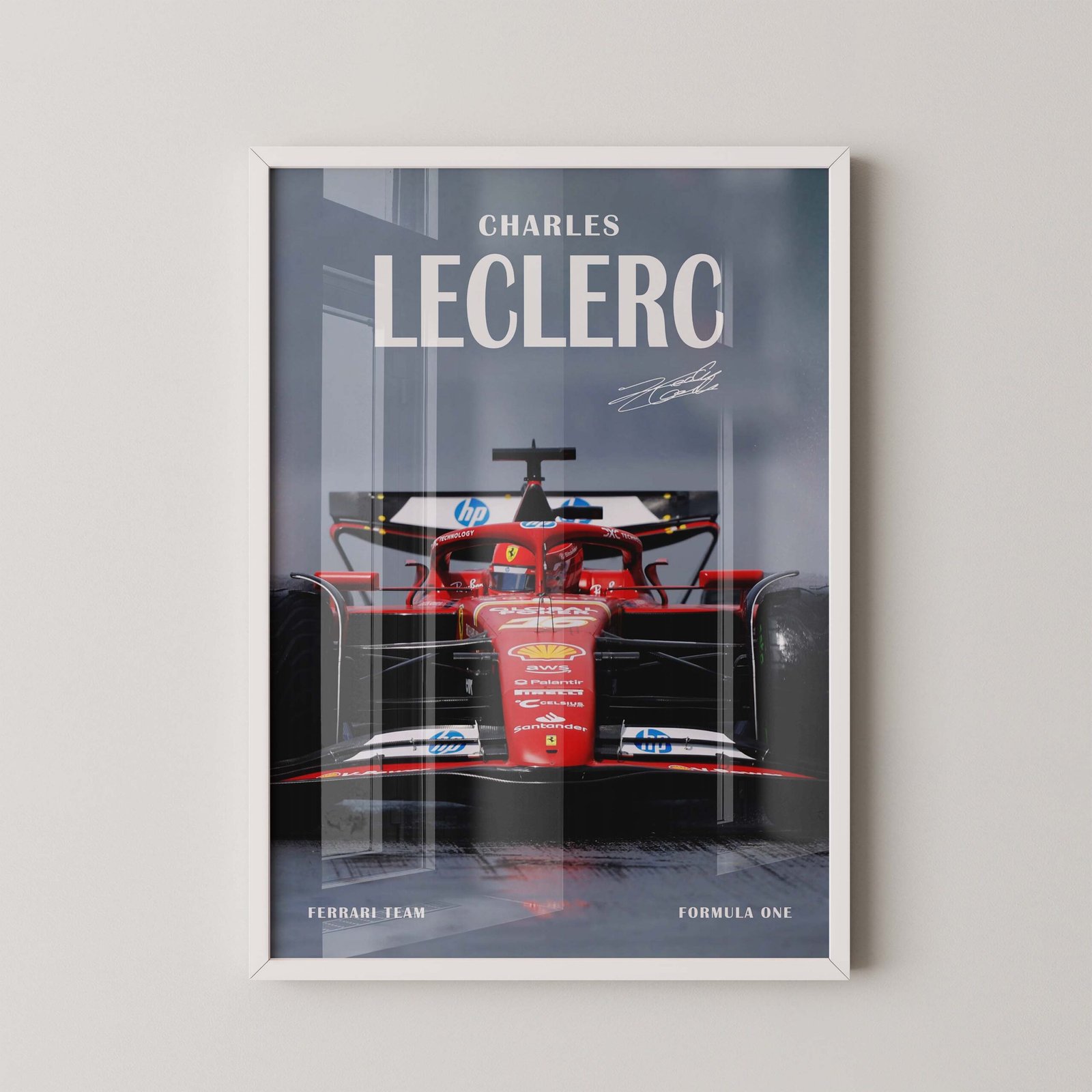 Charles Leclerc Racing Poster - Image 2