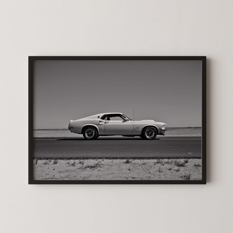 Vintage Ford Mustang on Desert Print