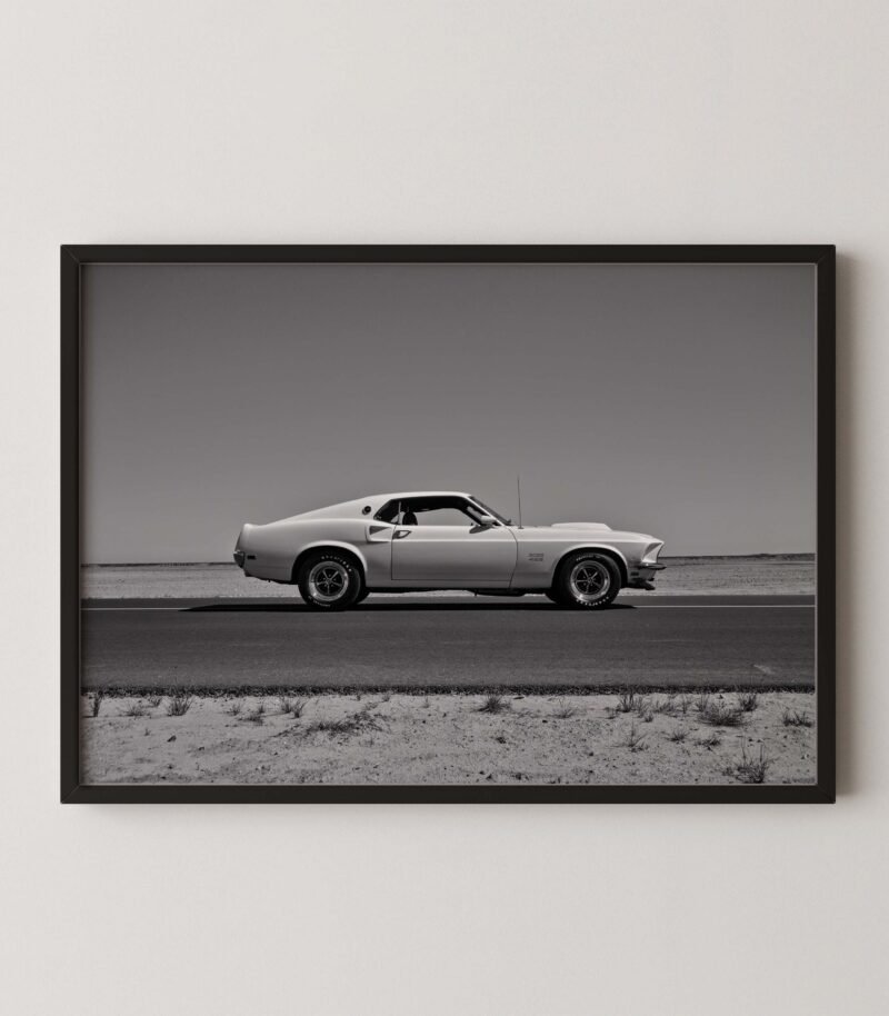 Vintage Ford Mustang on Desert Print