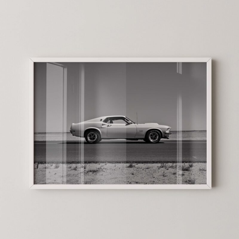 Vintage Ford Mustang on Desert Print