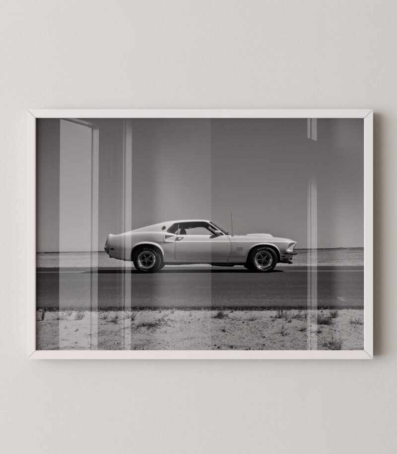Vintage Ford Mustang on Desert Print