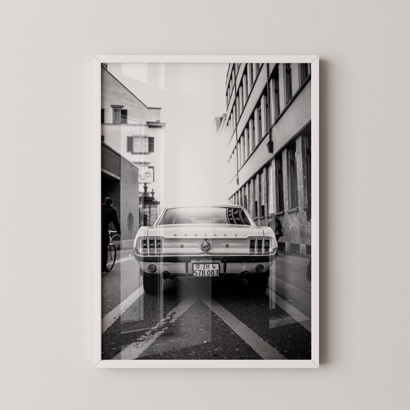 Classic Mustang on Street - Image 2