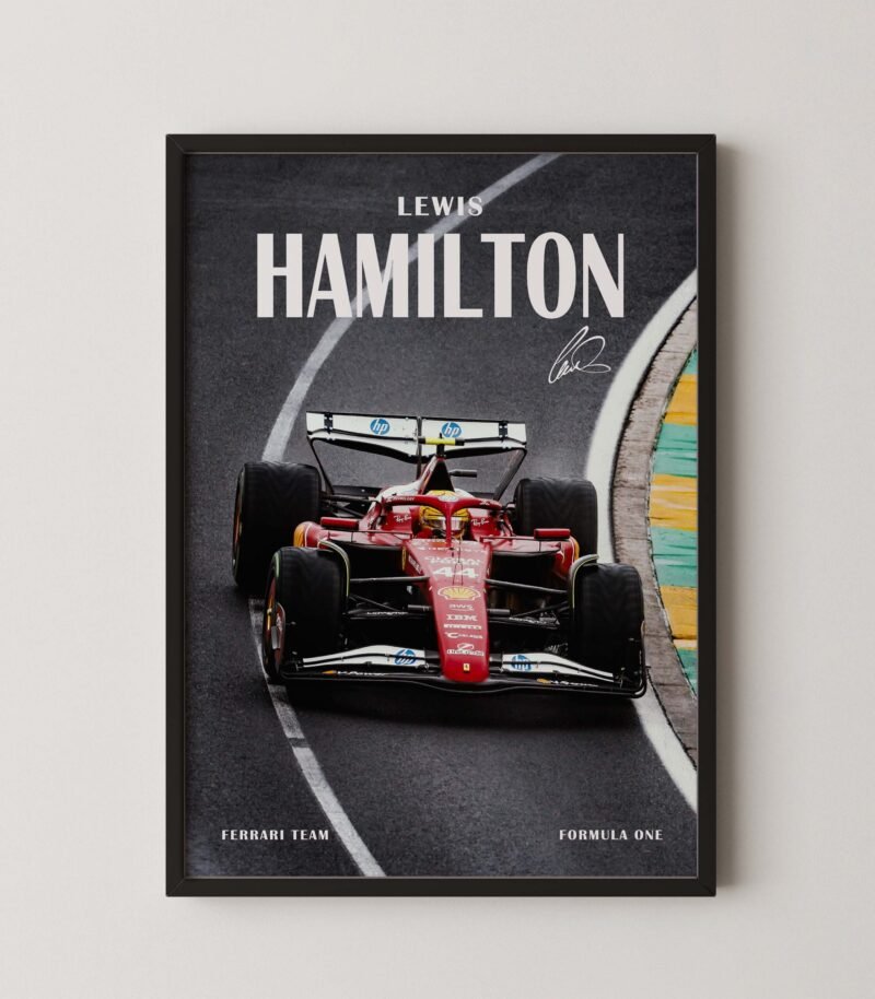Formula 1 Ferrari Lewis Hamilton Poster