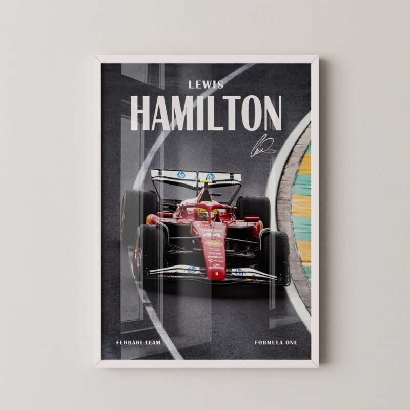 Formula 1 Ferrari Lewis Hamilton Poster