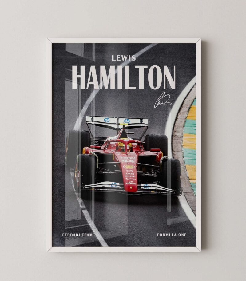 Formula 1 Ferrari Lewis Hamilton Poster