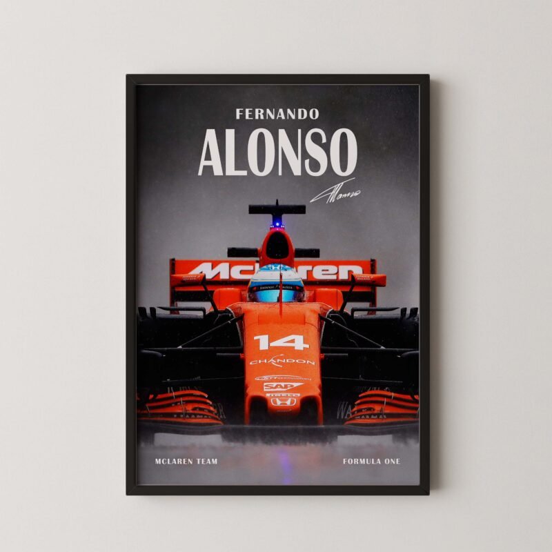 F1 mclaren honda fernando alonso poster
