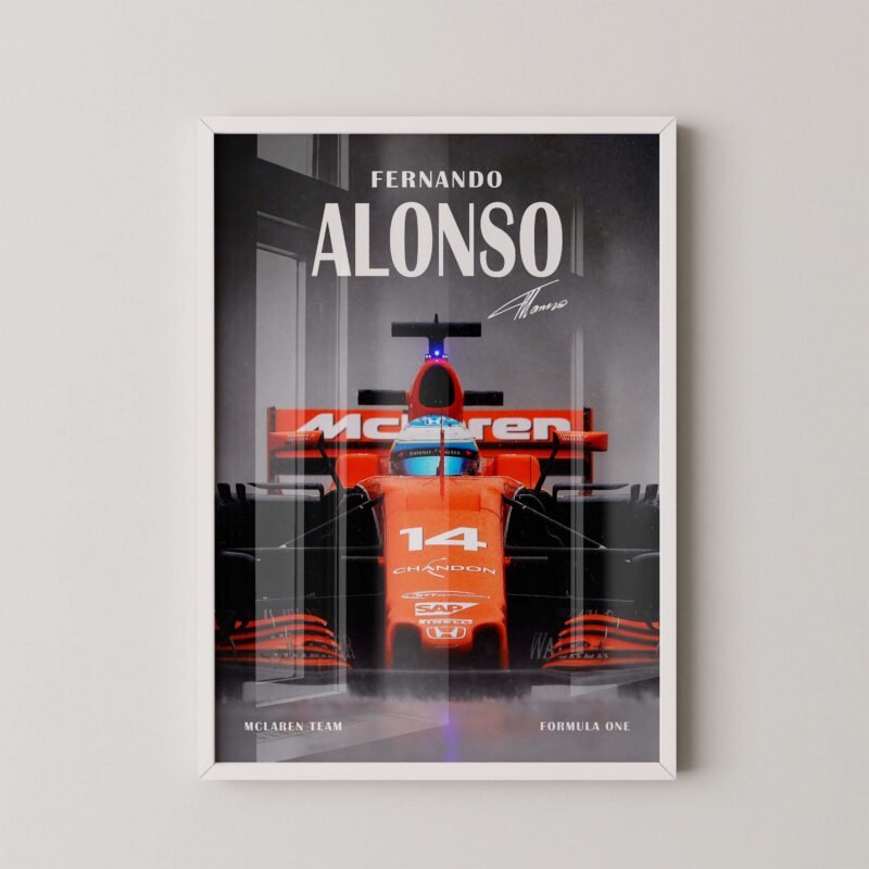 F1 mclaren honda fernando alonso poster