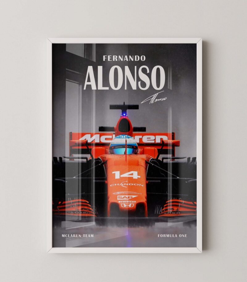 F1 mclaren honda fernando alonso poster