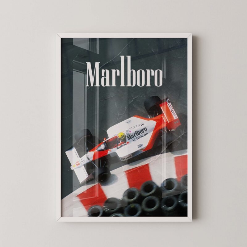 retro f1 mclaren marlboro digital poster