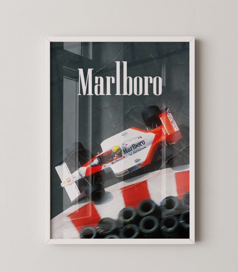 retro f1 mclaren marlboro digital poster
