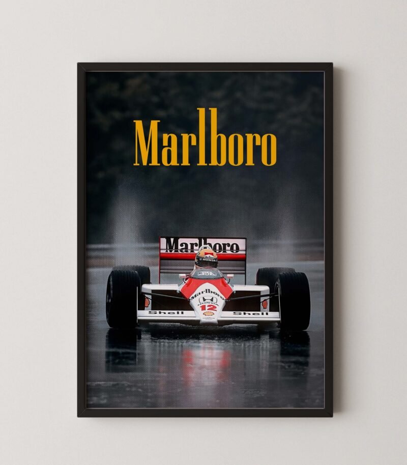 Ayrton senna marlboro digital poster