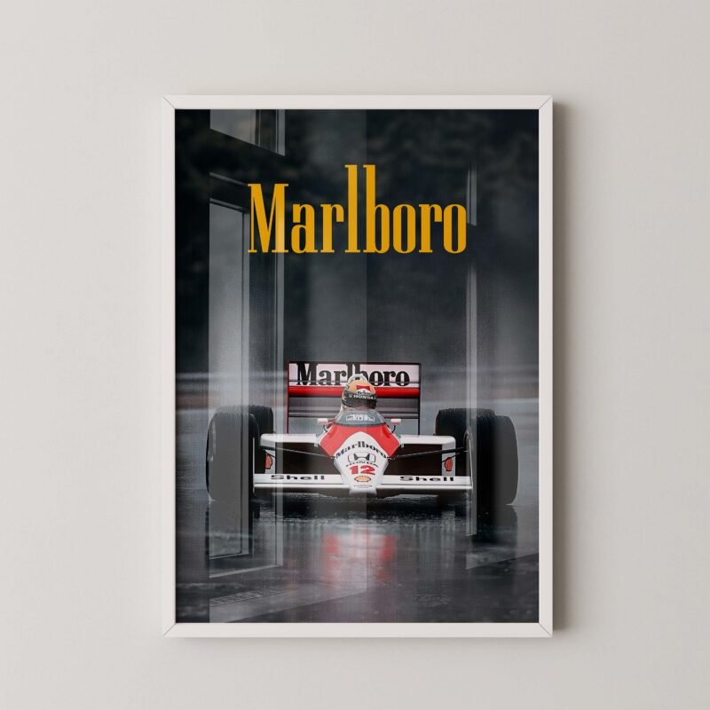 Ayrton senna marlboro digital poster