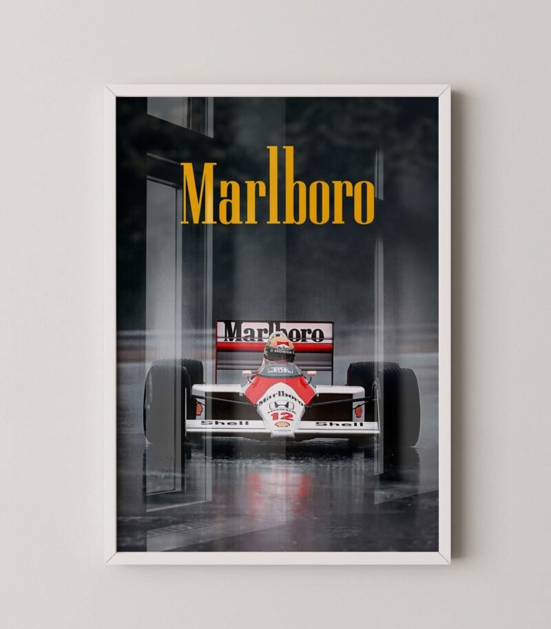 Ayrton senna marlboro digital poster