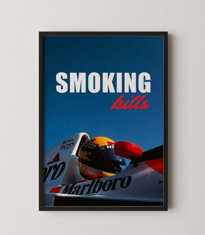 Formula One Smoking Kills digital poster