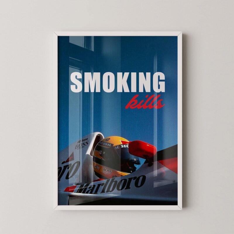 Formula One Smoking Kills digital poster
