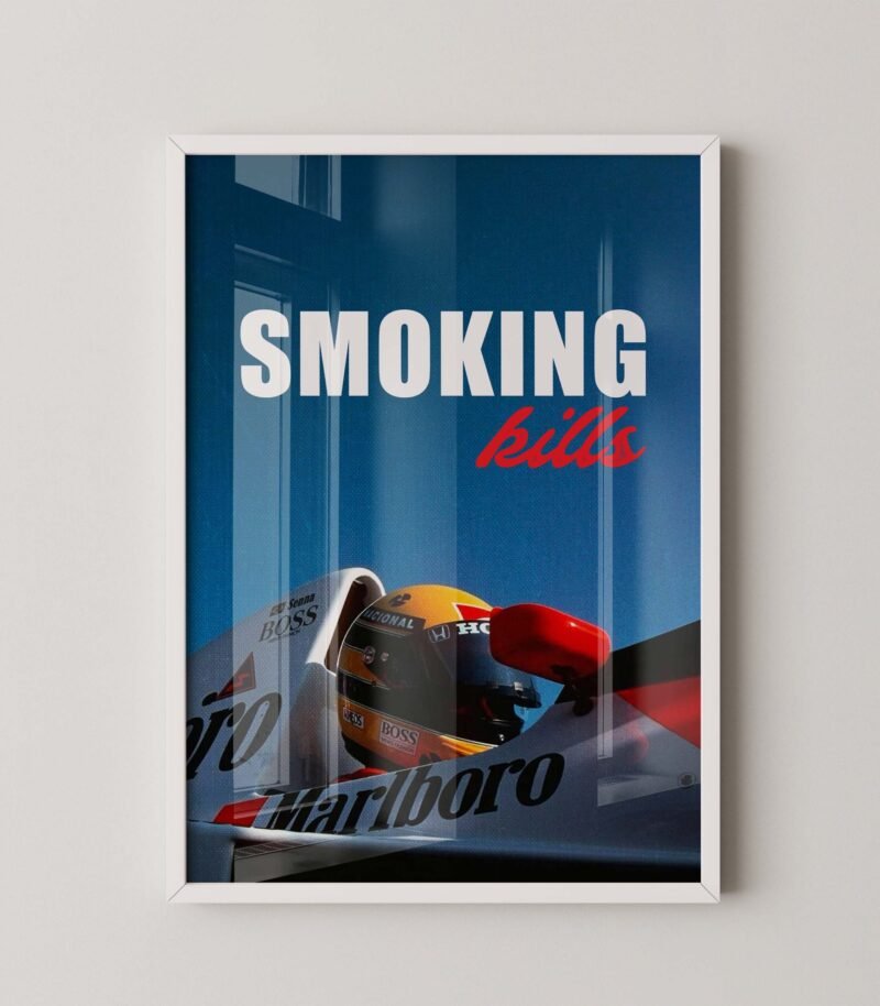 Formula One Smoking Kills digital poster