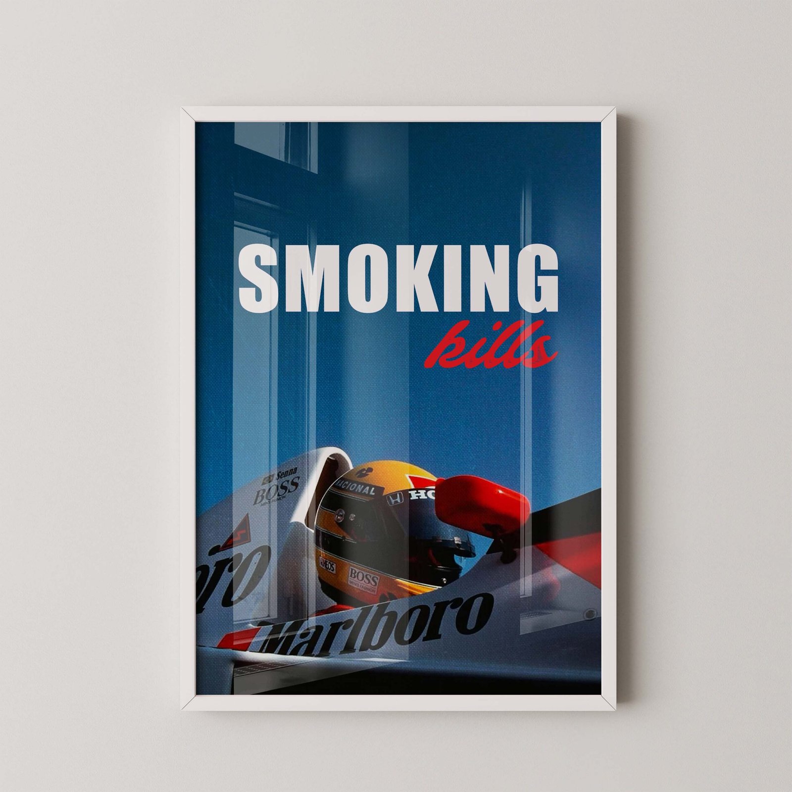 F1 Smoking Kills Poster - Senna - Image 2