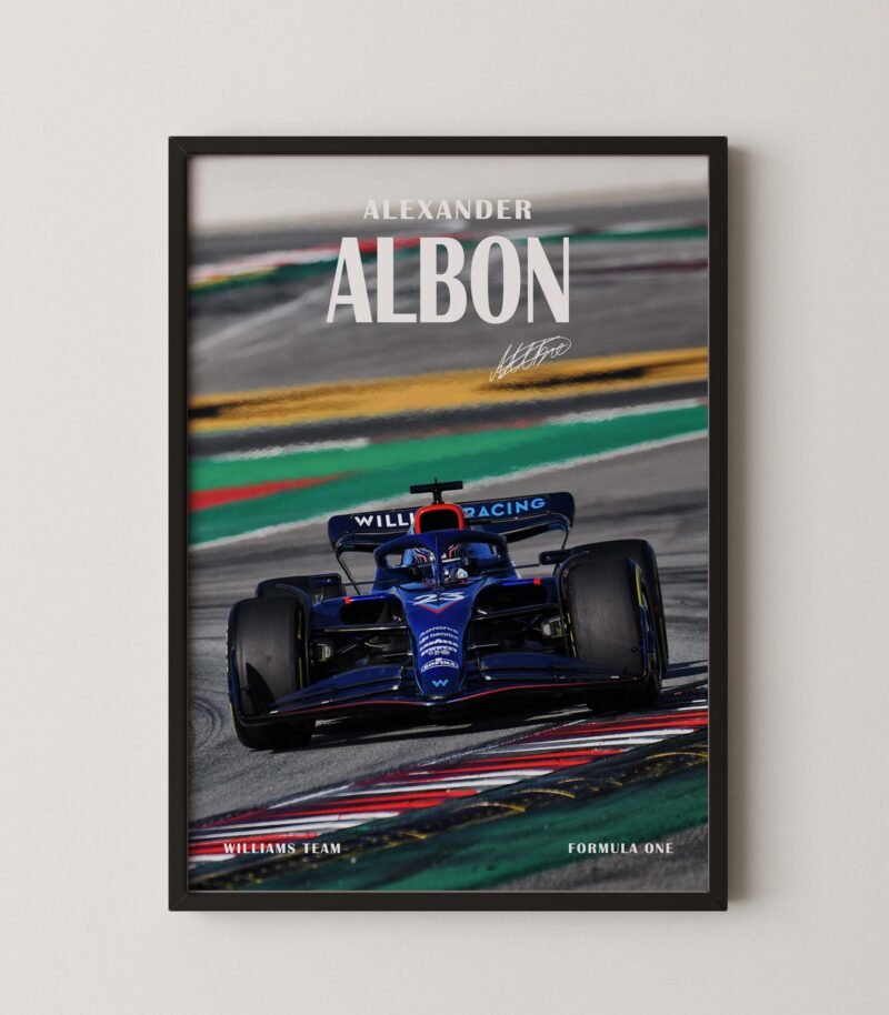 Alex Albon F1 William Racing Poster