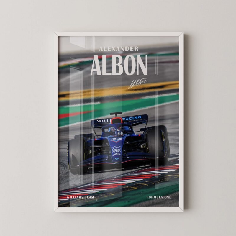 Alex Albon F1 William Racing Poster