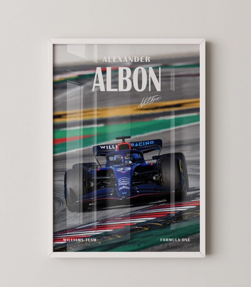 Alex Albon F1 William Racing Poster