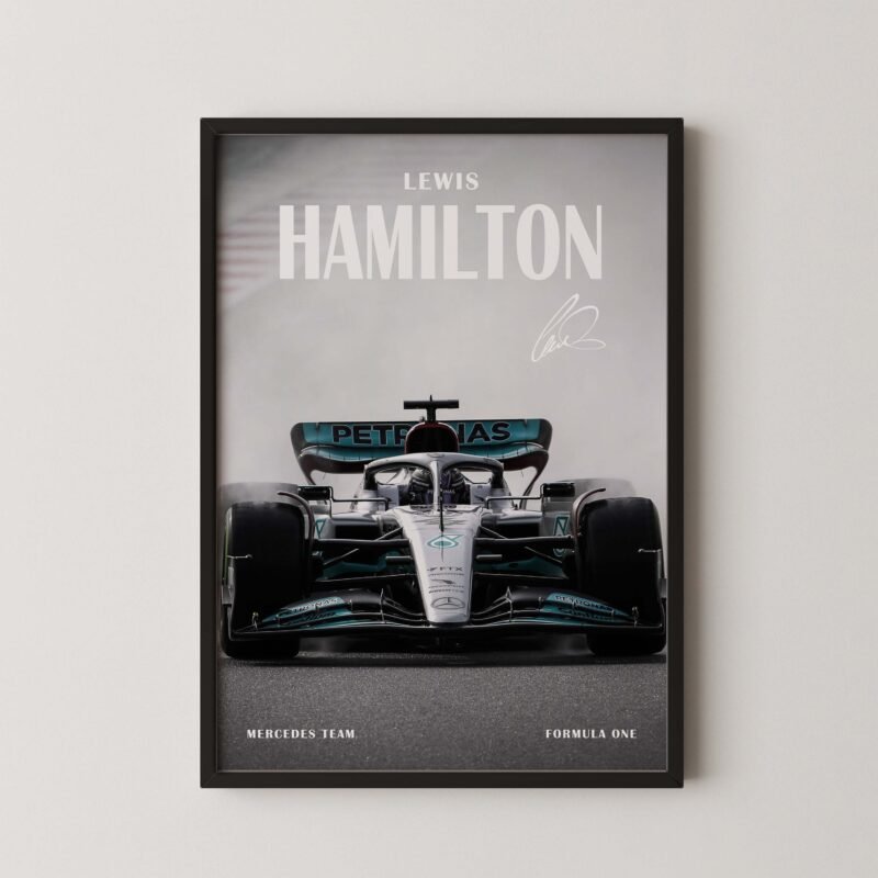 Formula 1 Lewis Hamilton Mercedes Poster