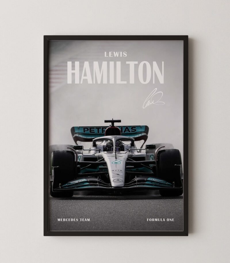 Formula 1 Lewis Hamilton Mercedes Poster