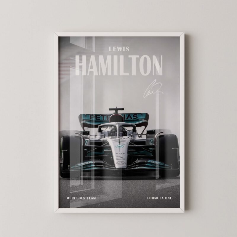 Formula 1 Lewis Hamilton Mercedes Poster