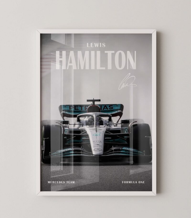 Formula 1 Lewis Hamilton Mercedes Poster