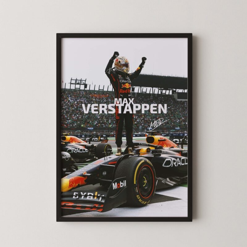 Max Verstappen Victory Poster