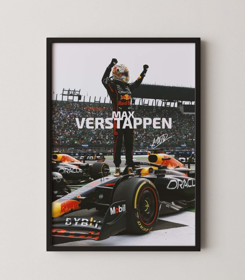 Max Verstappen Victory Poster