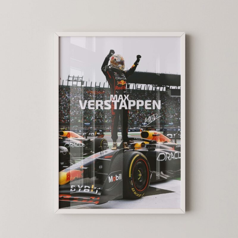 Max Verstappen Victory Poster