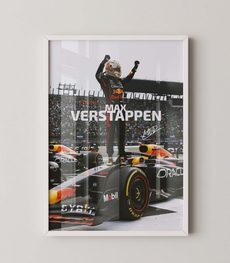Max Verstappen Victory Poster