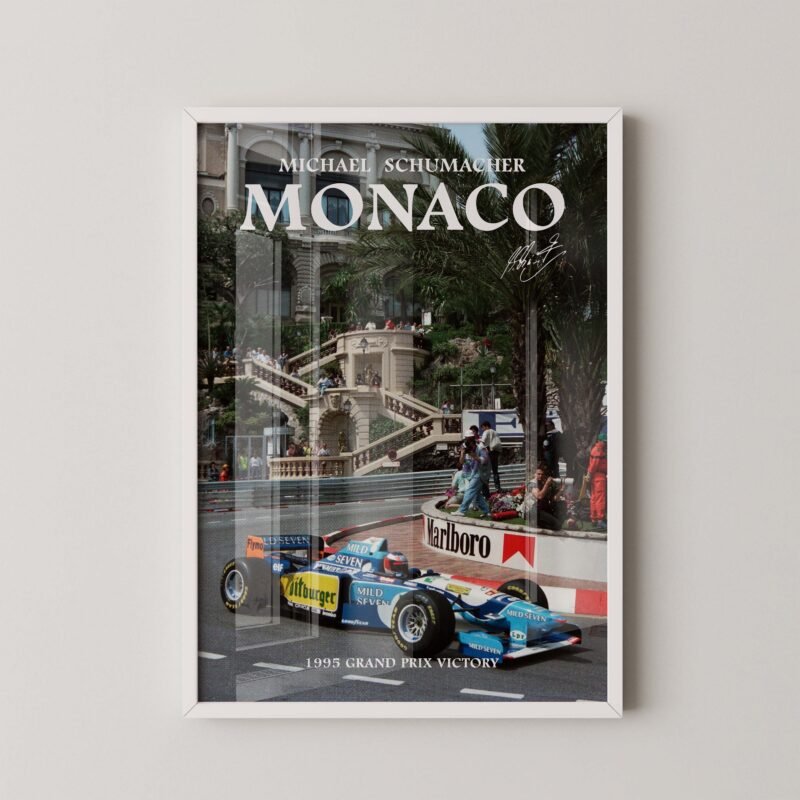 Michael Schumacher Monaco Grand Prix Victory Poster
