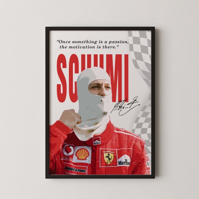 Michael Schumacher F1 Quote digital print