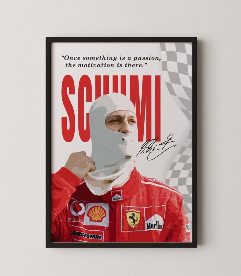 Michael Schumacher F1 Quote digital print
