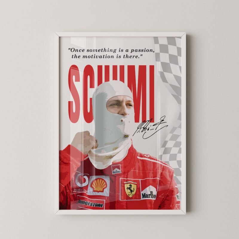 Michael Schumacher F1 Quote digital print