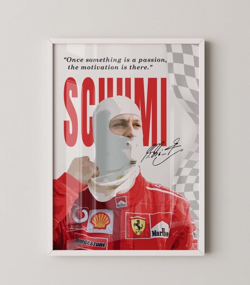 Michael Schumacher F1 Quote digital print