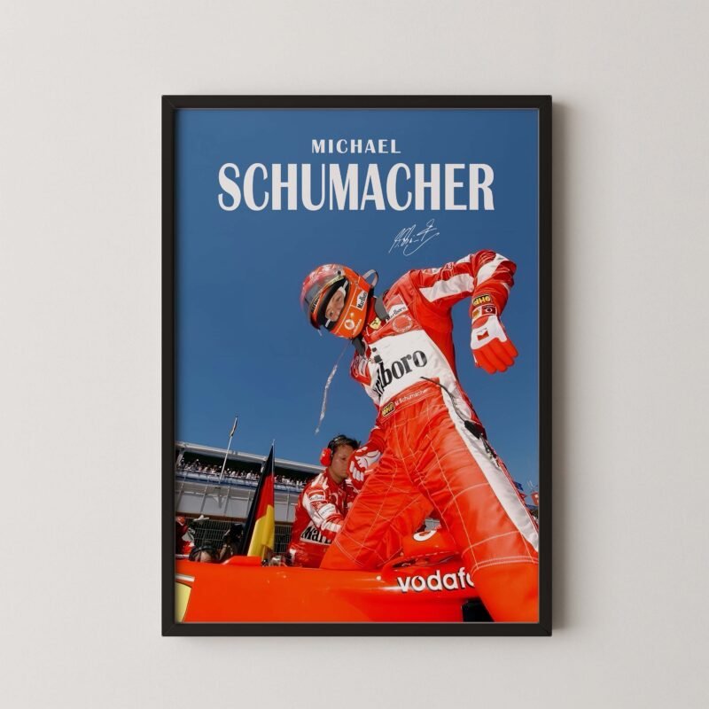 Michael Schumacher F1 signed poster