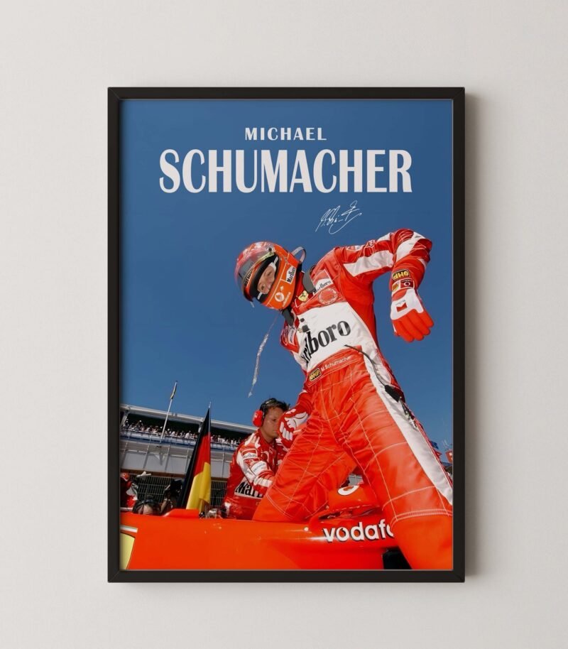 Michael Schumacher F1 signed poster