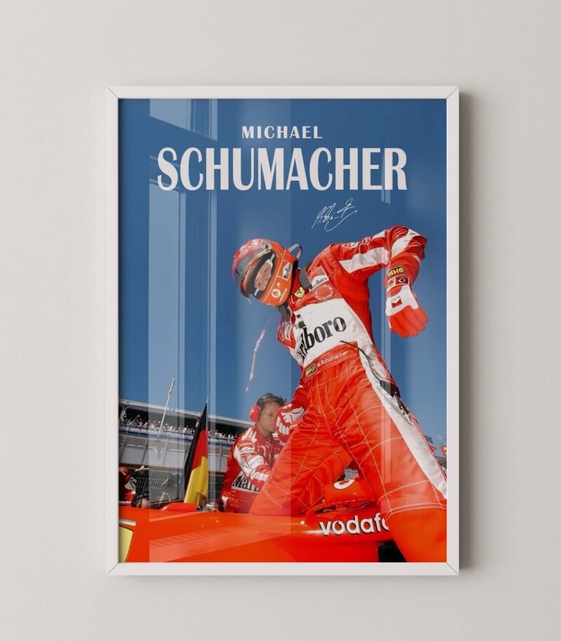 Michael Schumacher F1 signed poster