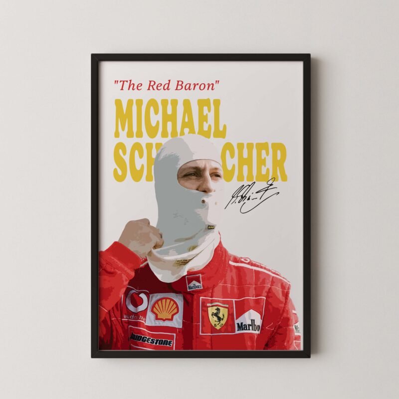 Formula 1 Michael Schumacher The Red Baron Digital Print