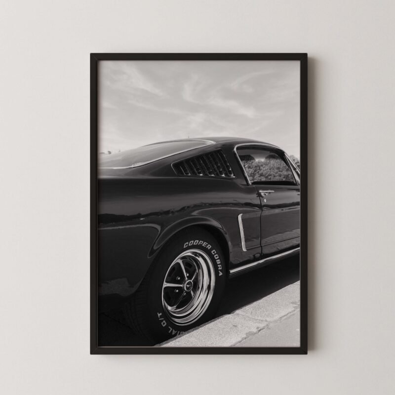 Vintage Mustang Rear View Print