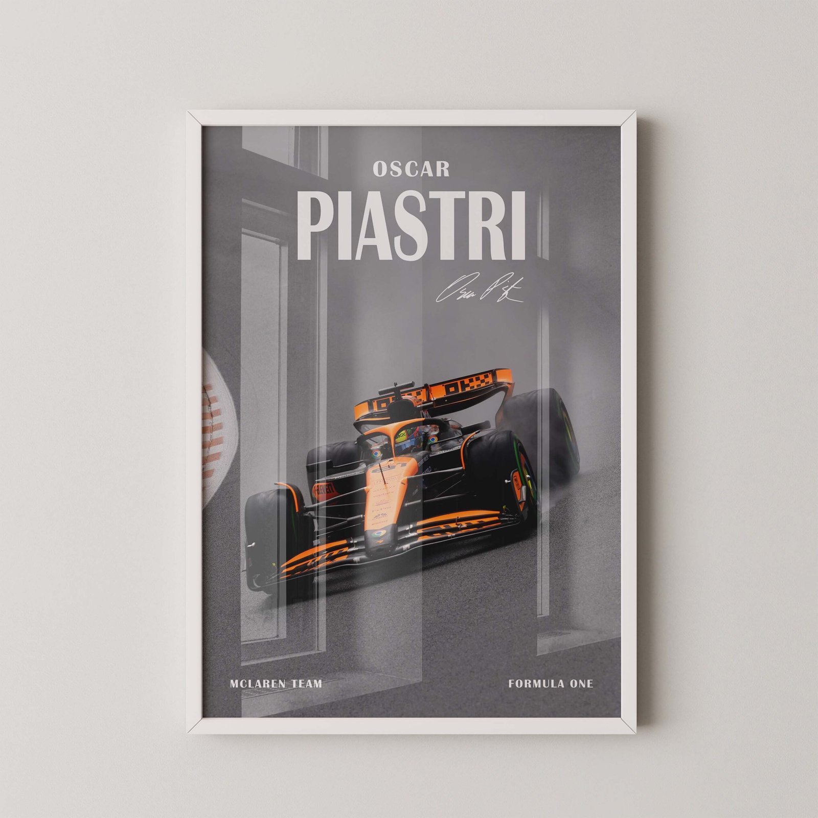 Oscar Piastri F1 Racing Poster - Image 2