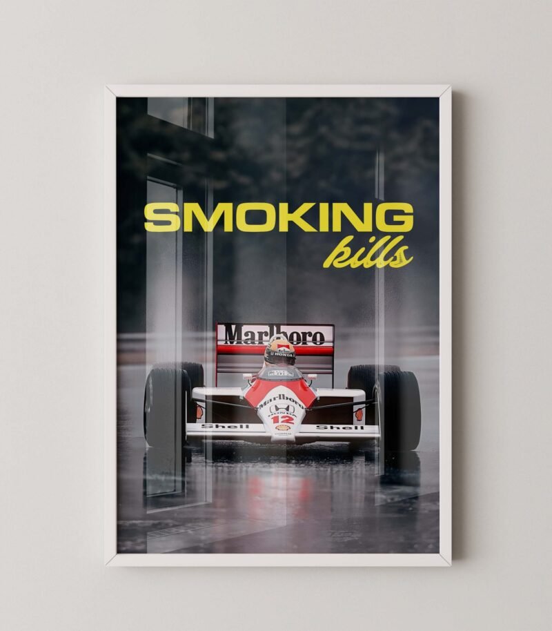 Vintage F1 Smoking Kills Mclaren Poster
