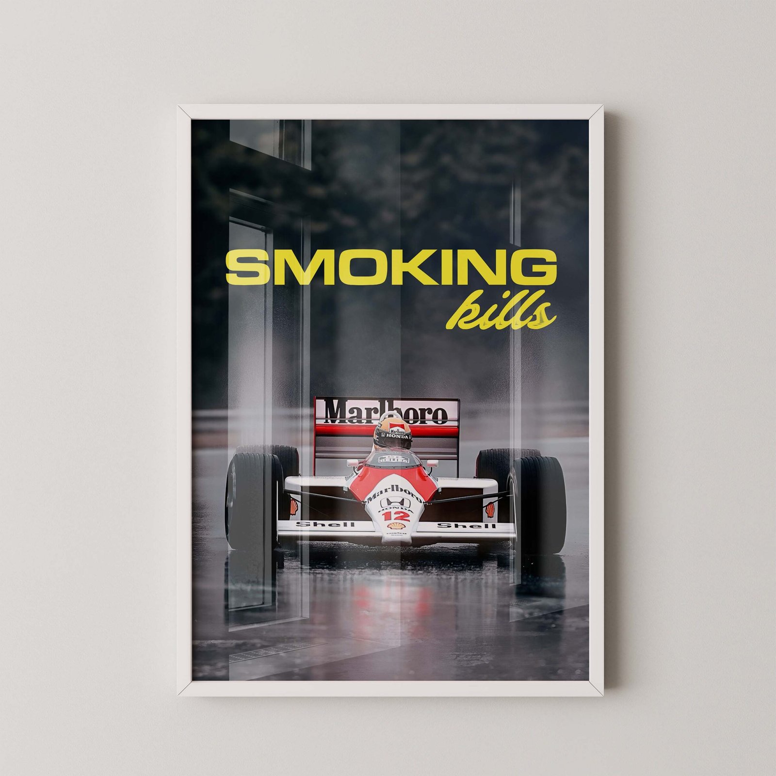 Vintage F1 Smoking Kills Poster - Image 2
