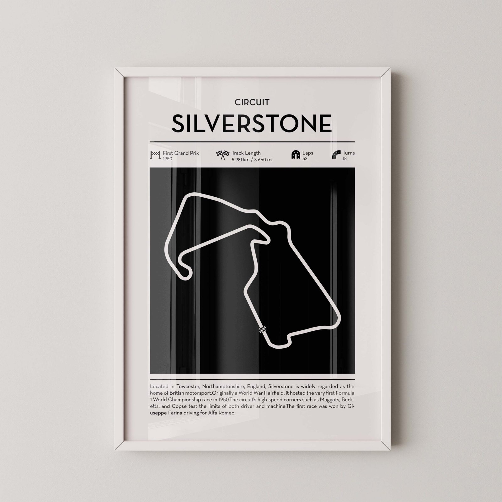 Silverstone F1 Race Track Print - Image 2